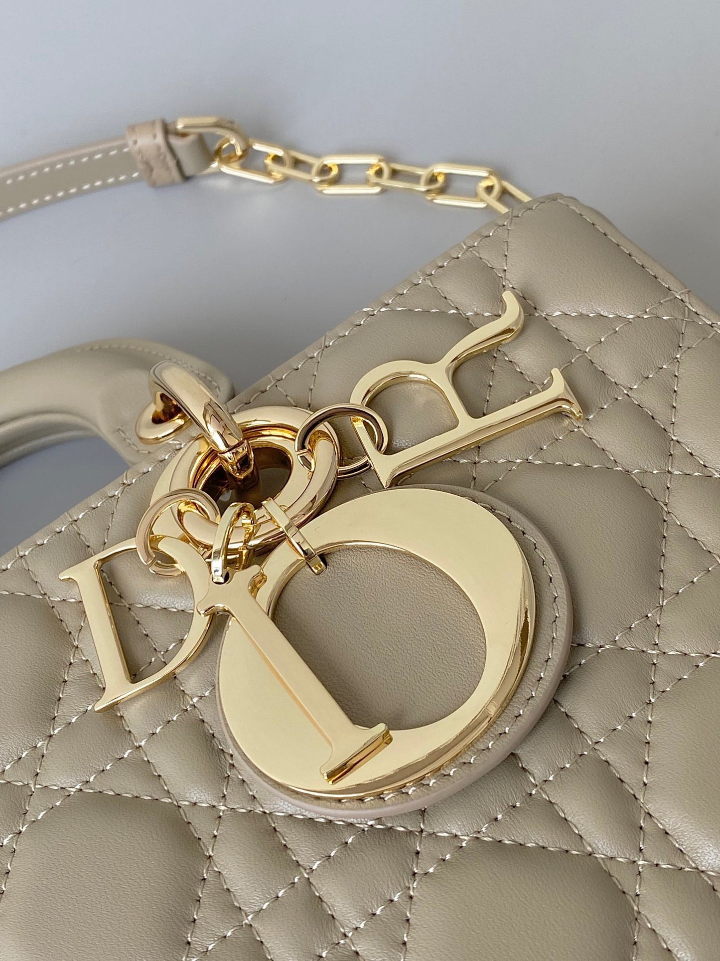 Dior Lady D-Joy Bag In Beige Cannage Lambskin