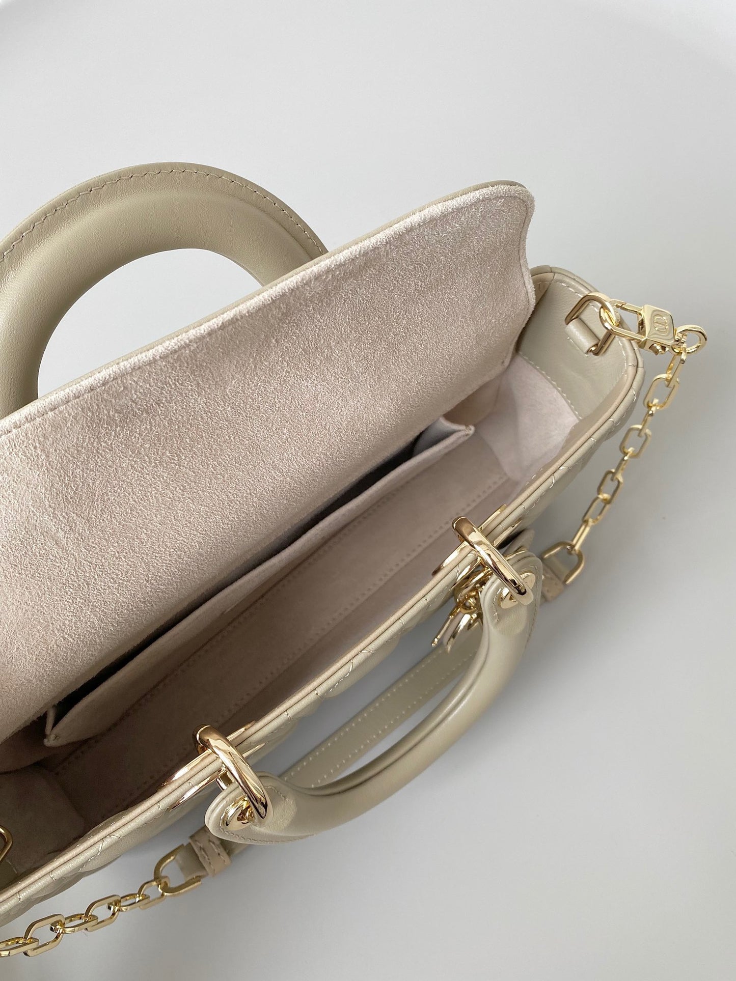 Dior Lady D-Joy Bag In Beige Cannage Lambskin