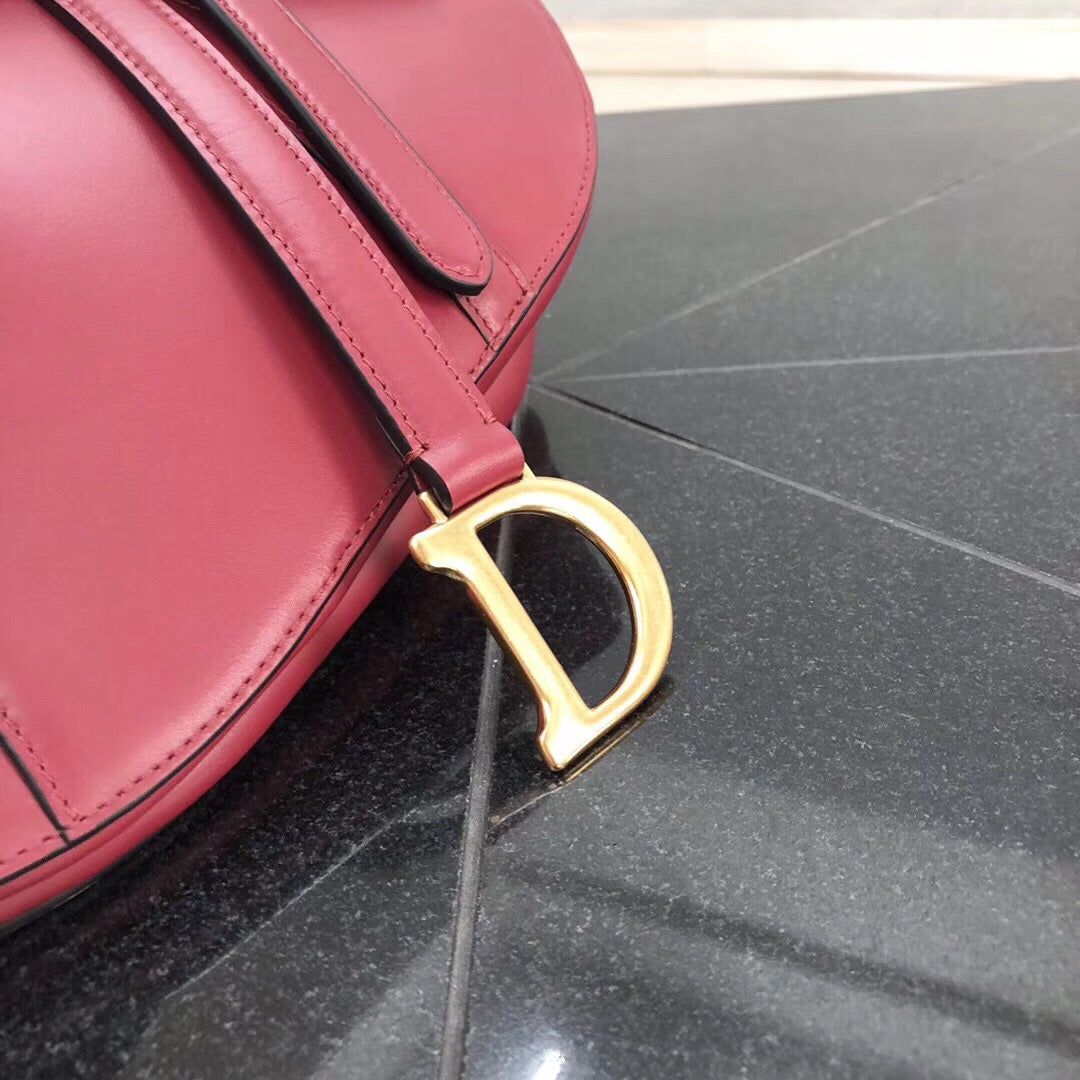 Dior Saddle Bag In Red Smooth Calfskin