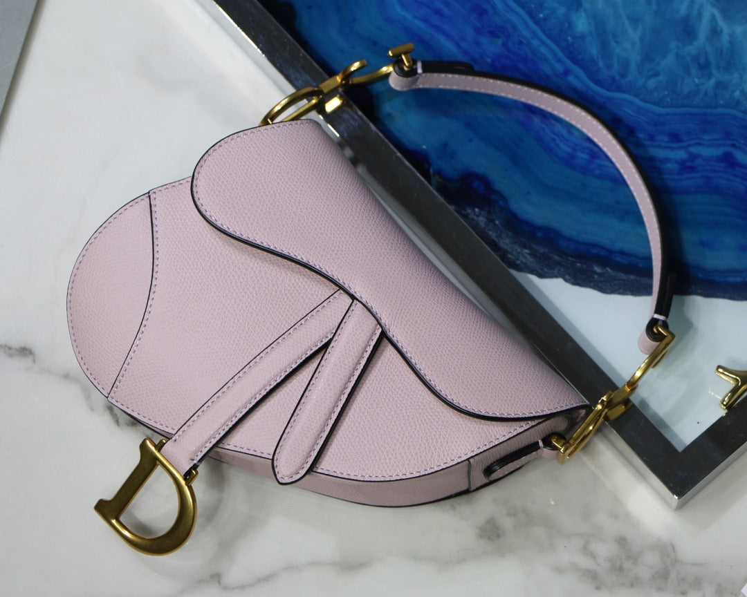 Dior Saddle Bag In Taro Purple Smooth Calfskin