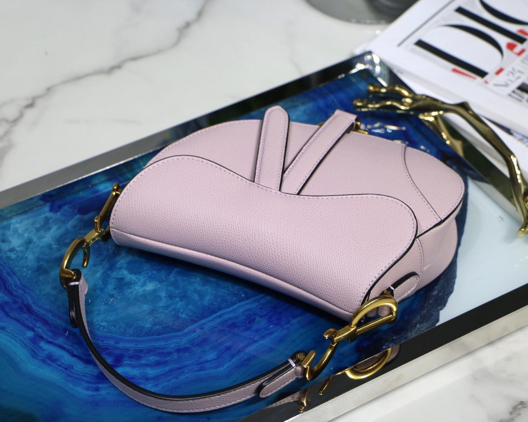 Dior Saddle Bag In Taro Purple Smooth Calfskin