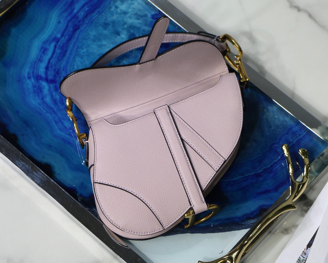 Dior Saddle Bag In Taro Purple Smooth Calfskin