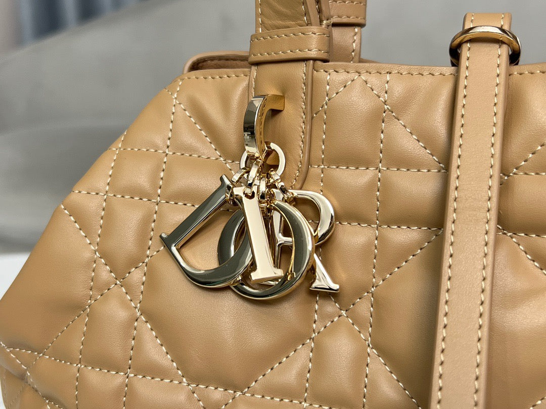 Dior Toujours Medium Bag in  Khaki Macrocannage Calfskin