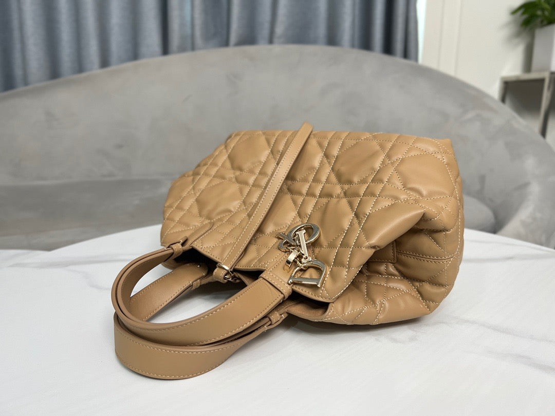 Dior Toujours Medium Bag in  Khaki Macrocannage Calfskin