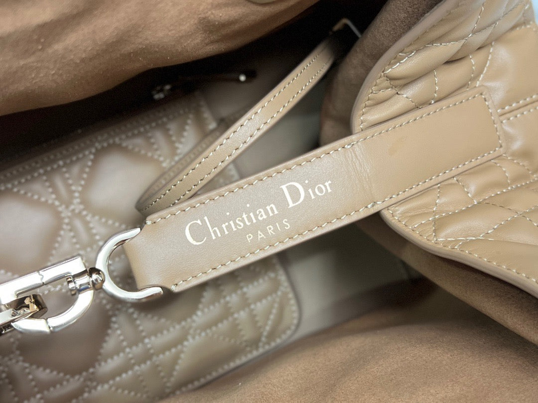 Dior Toujours Medium Bag in  Khaki Macrocannage Calfskin