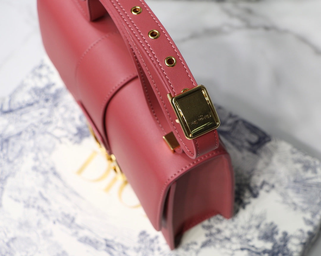 Dior 30 Montaigne Bag In Pomegranate Red Box Calfskin