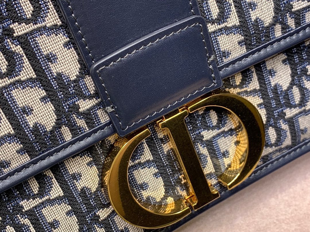 Dior 30 Montaigne Bag In Blue Dior Oblique Jacquard