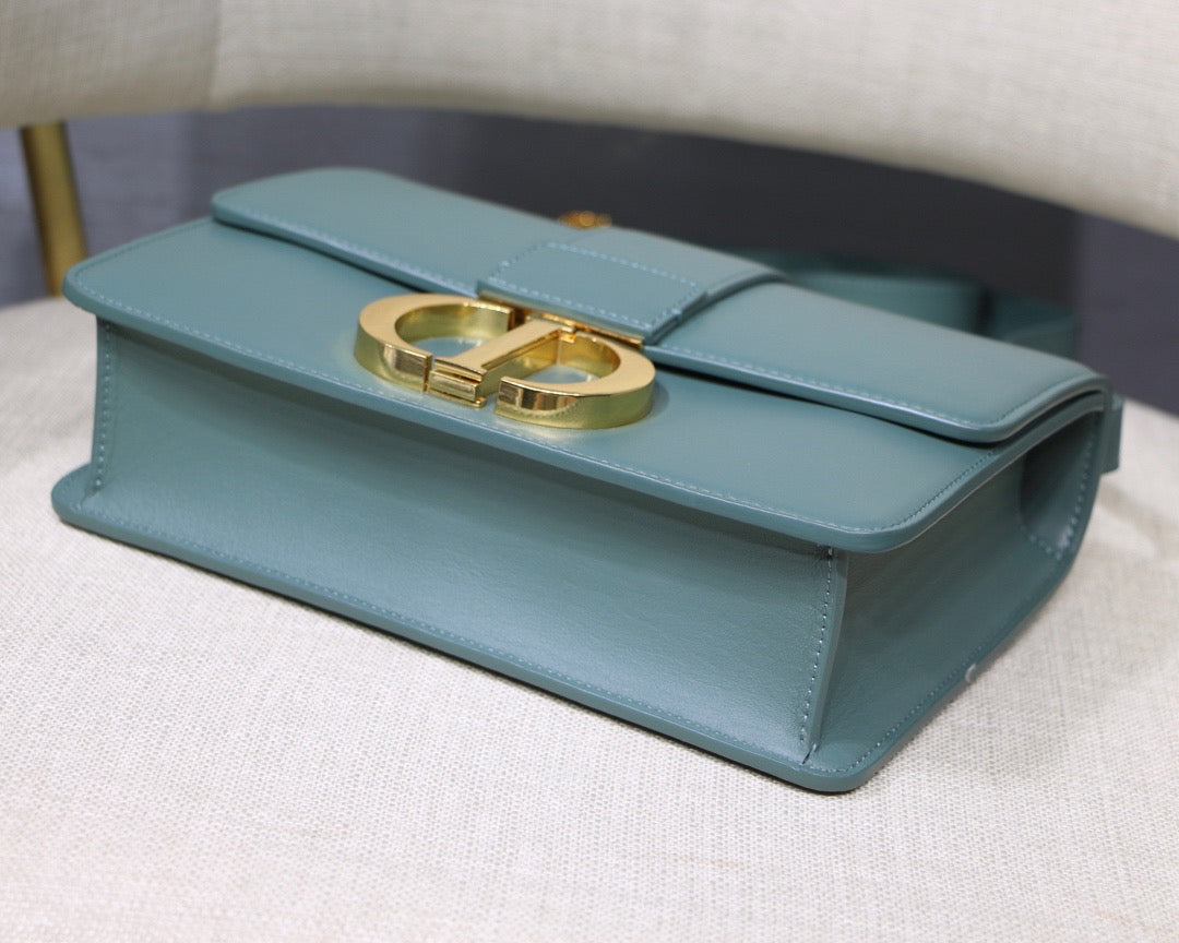 Dior 30 Montaigne Bag In Haze Blue Box Calfskin