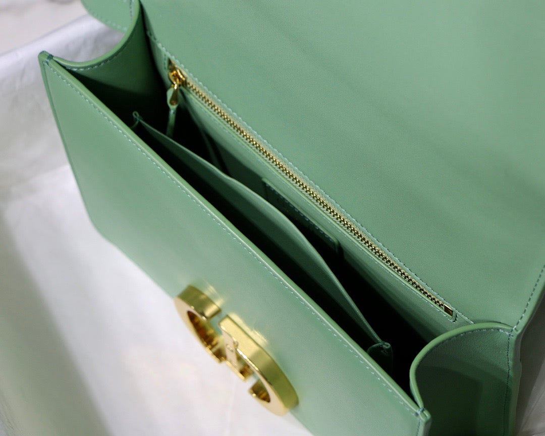 Dior 30 Montaigne Bag In Avocado Green Box Calfskin