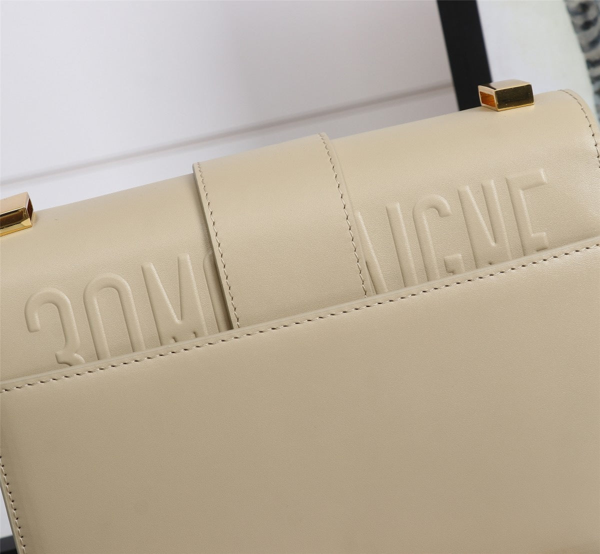 Dior 30 Montaigne Bag In Beige Box Calfskin