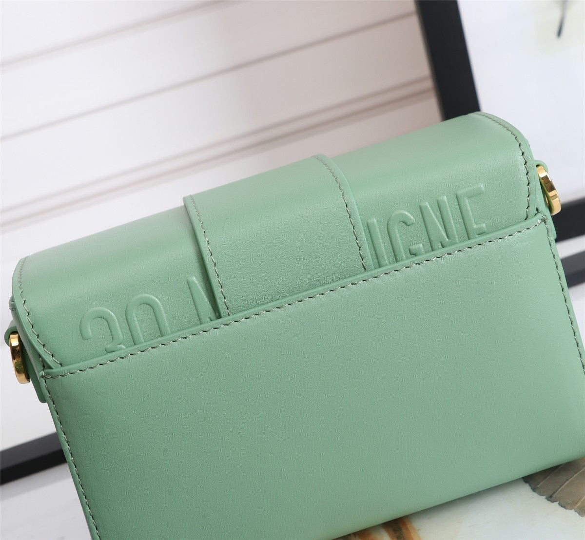 Dior 30 Montaigne Box Bag In Avocado Green Box Calfskin