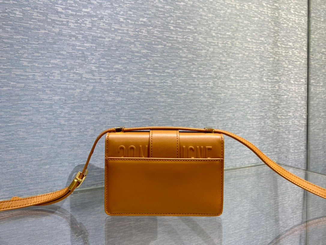 Dior 30 Montaigne Micro Bag In Black Box Calfskin