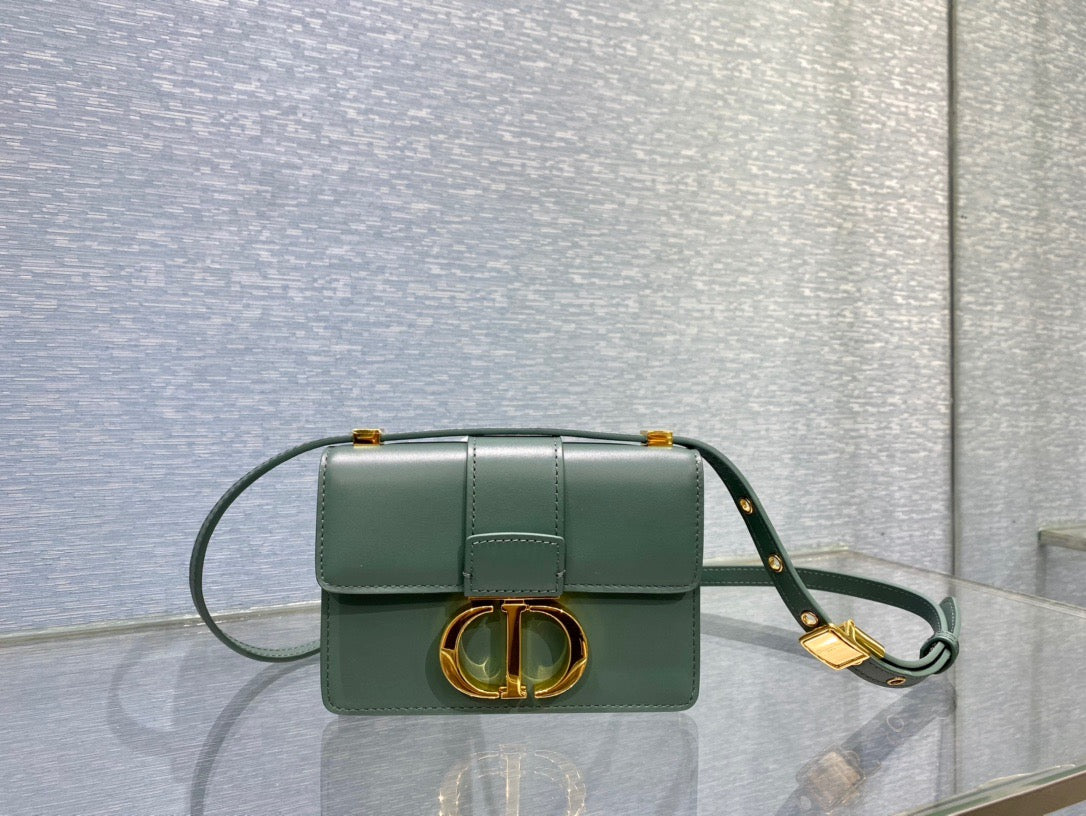 Dior 30 Montaigne Micro Bag In Green Box Calfskin