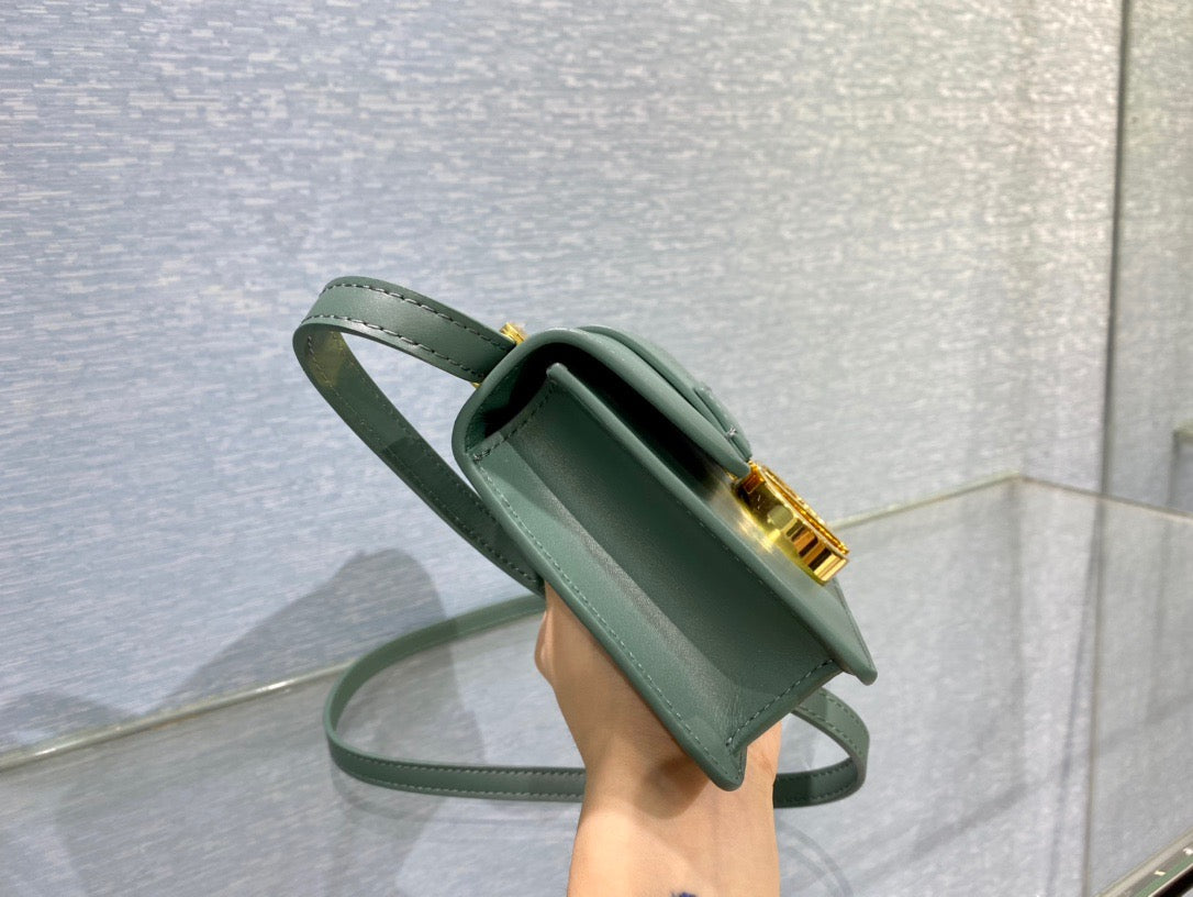 Dior 30 Montaigne Micro Bag In Green Box Calfskin