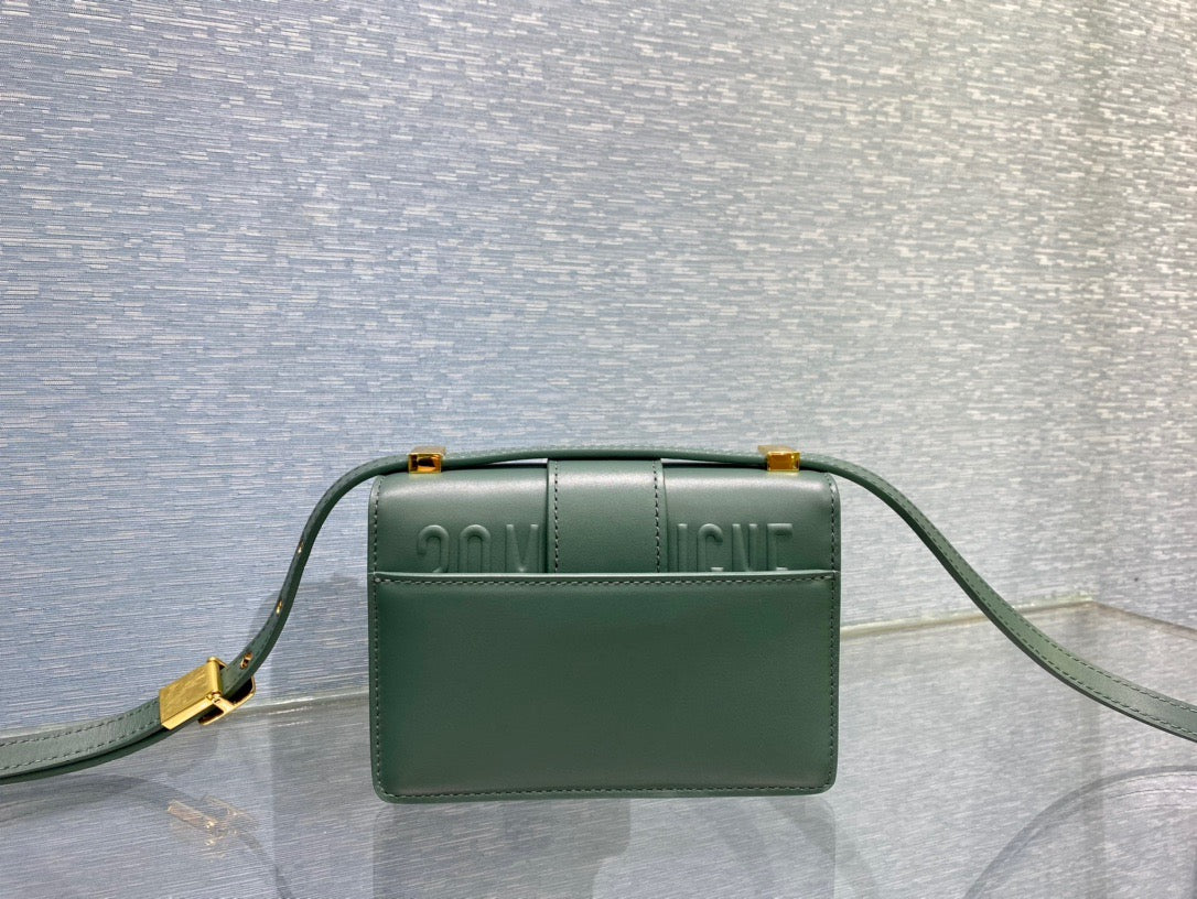 Dior 30 Montaigne Micro Bag In Green Box Calfskin