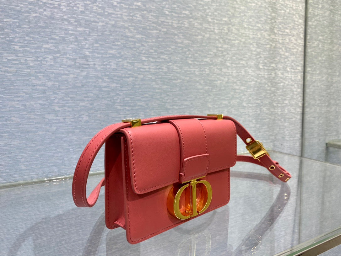 Dior 30 Montaigne Micro Bag In Red Box Calfskin