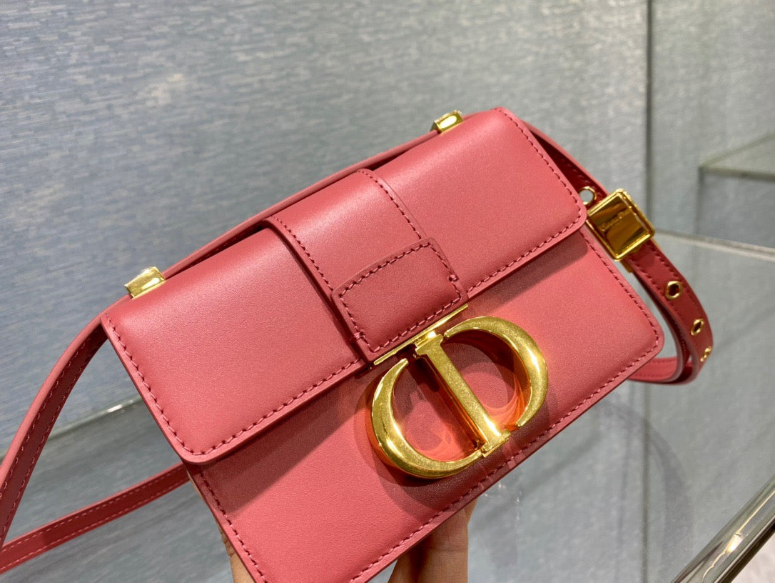 Dior 30 Montaigne Micro Bag In Red Box Calfskin