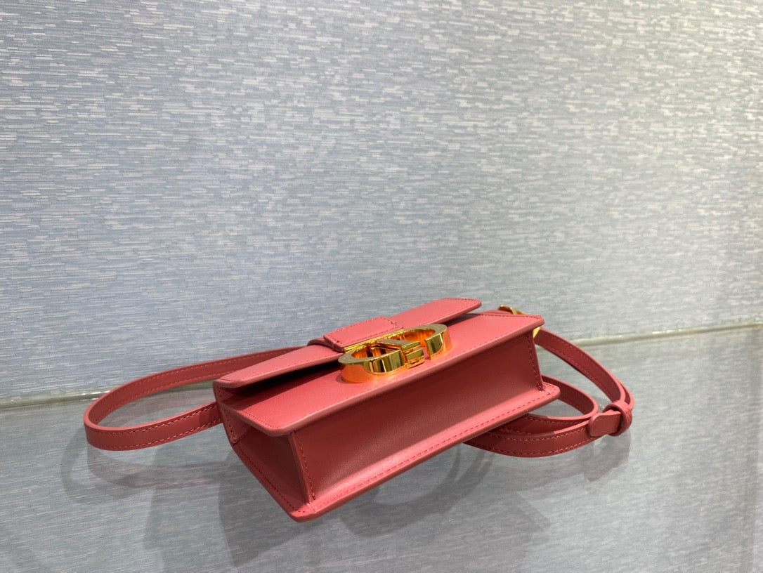 Dior 30 Montaigne Micro Bag In Red Box Calfskin