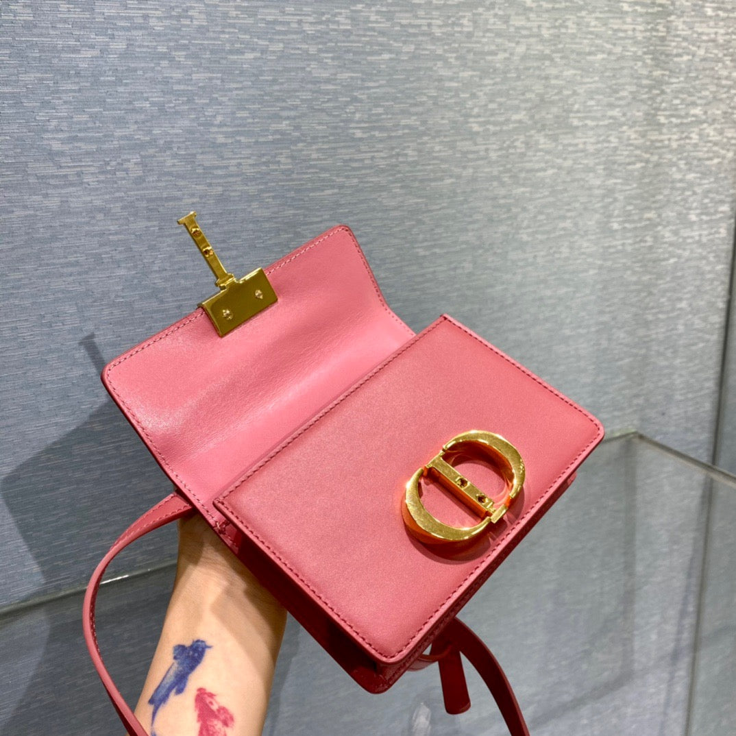 Dior 30 Montaigne Micro Bag In Red Box Calfskin