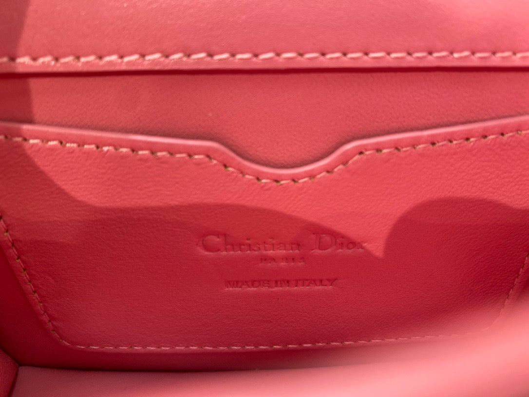 Dior 30 Montaigne Micro Bag In Red Box Calfskin