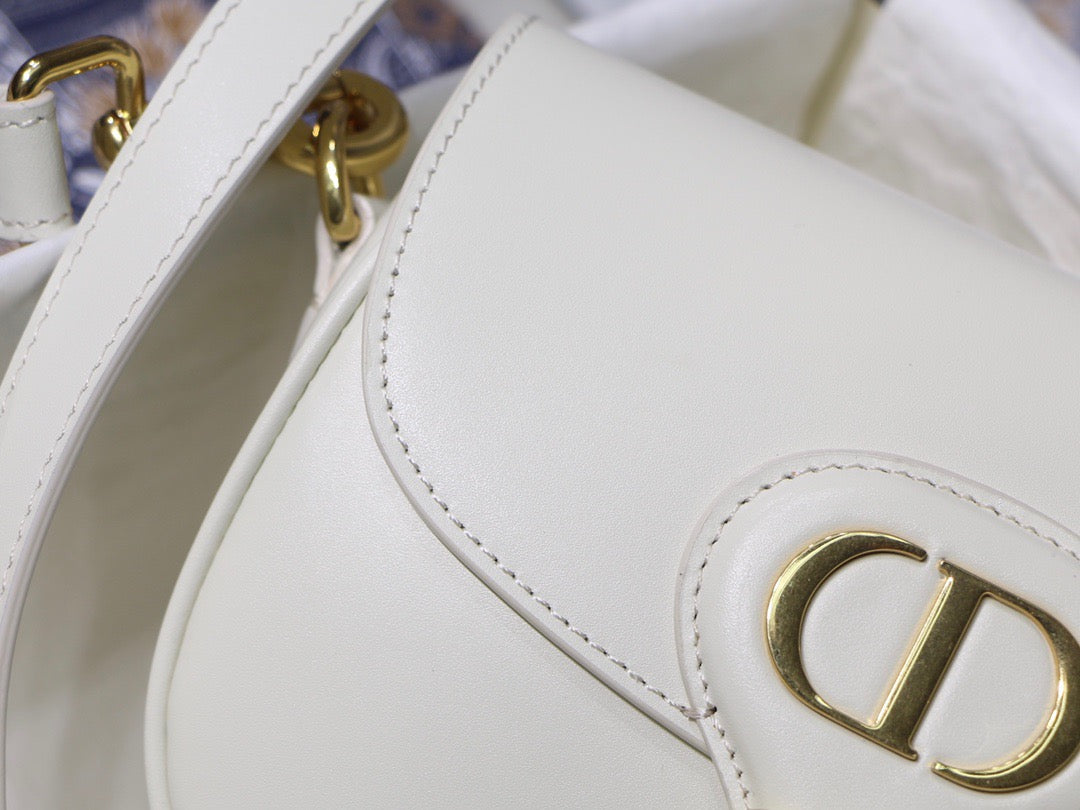 Dior Bobby Medium Bag In White Box Calfskin