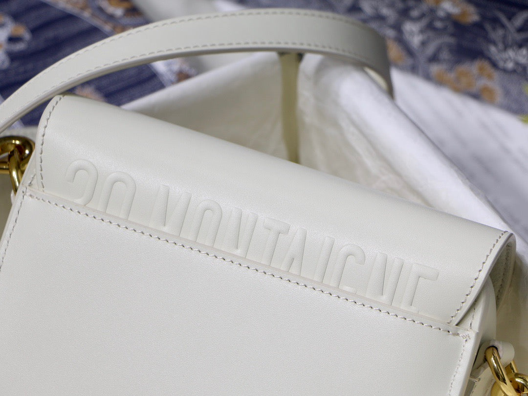 Dior Bobby Medium Bag In White Box Calfskin