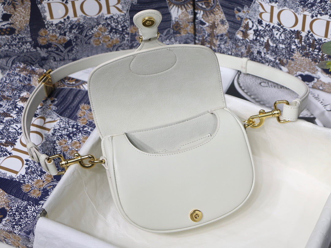 Dior Bobby Medium Bag In White Box Calfskin