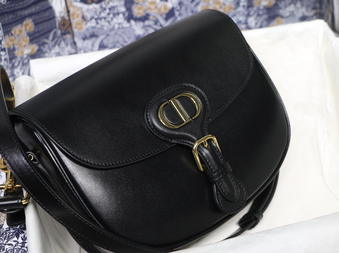 Dior Bobby Medium Bag In Black Box Calfskin