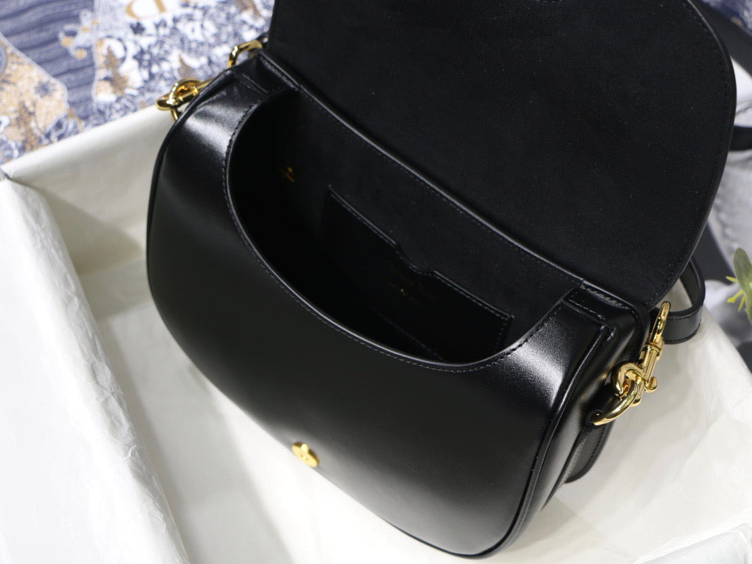 Dior Bobby Medium Bag In Black Box Calfskin