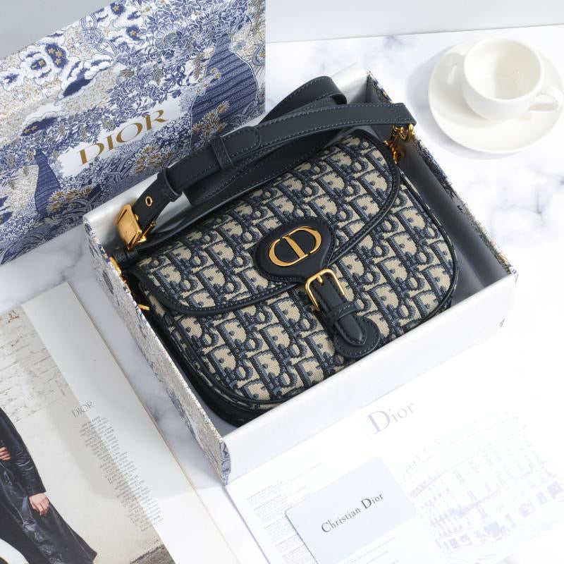 Dior Bobby Medium Bag In Black Dior Oblique Jacquard