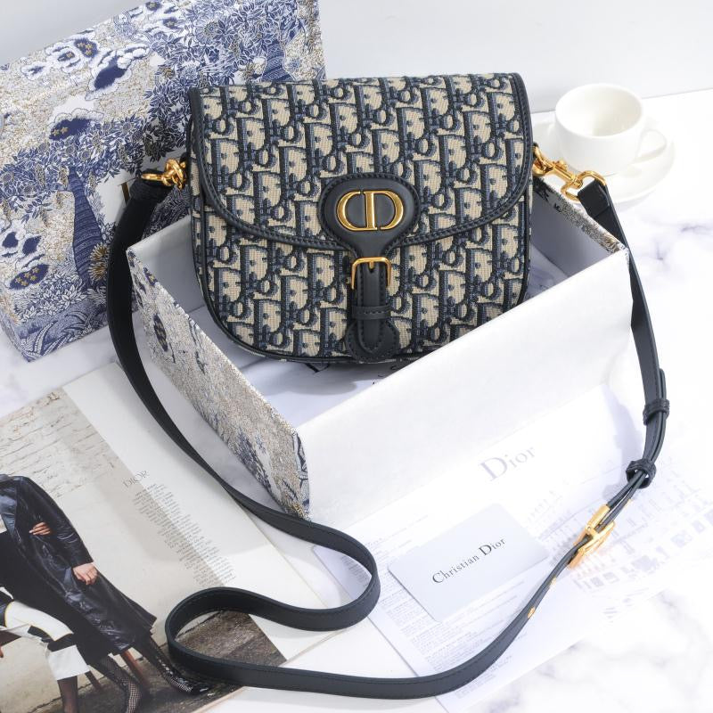 Dior Bobby Medium Bag In Black Dior Oblique Jacquard