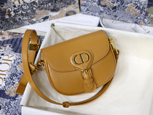 Dior Bobby Small Bag In Brown Box Calfskin