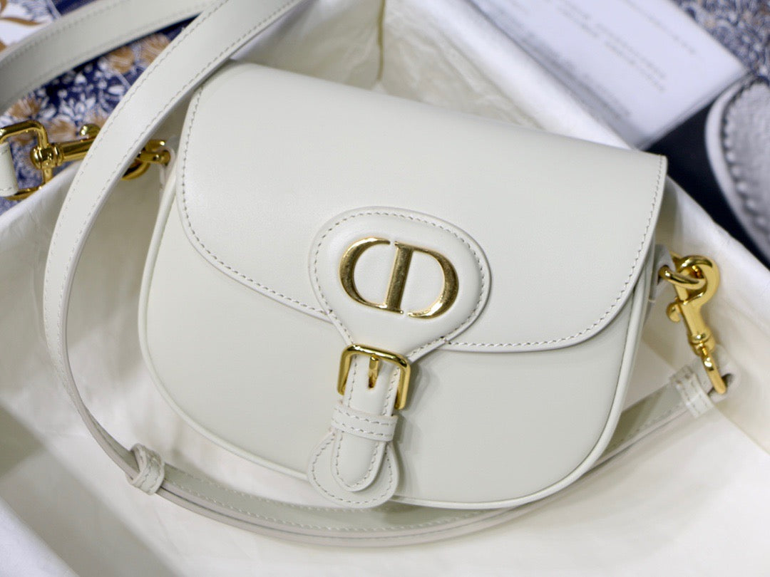 Dior Bobby Small Bag In White Box Calfskin