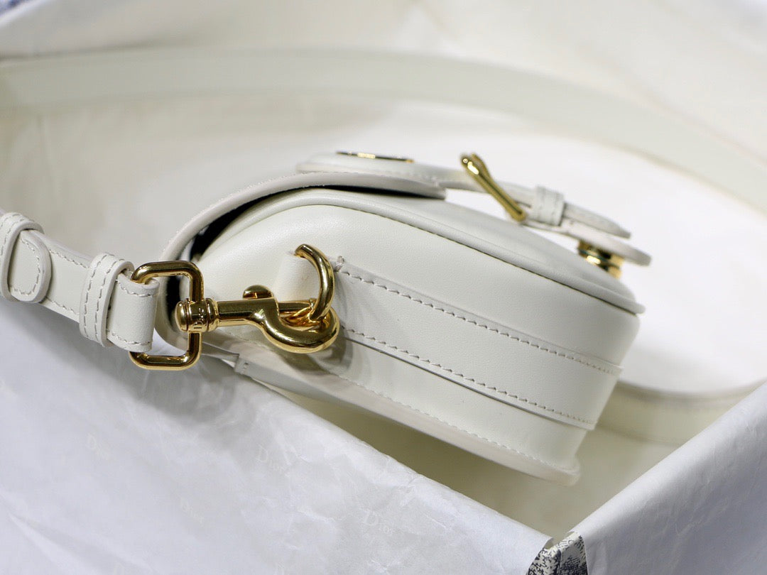 Dior Bobby Small Bag In White Box Calfskin