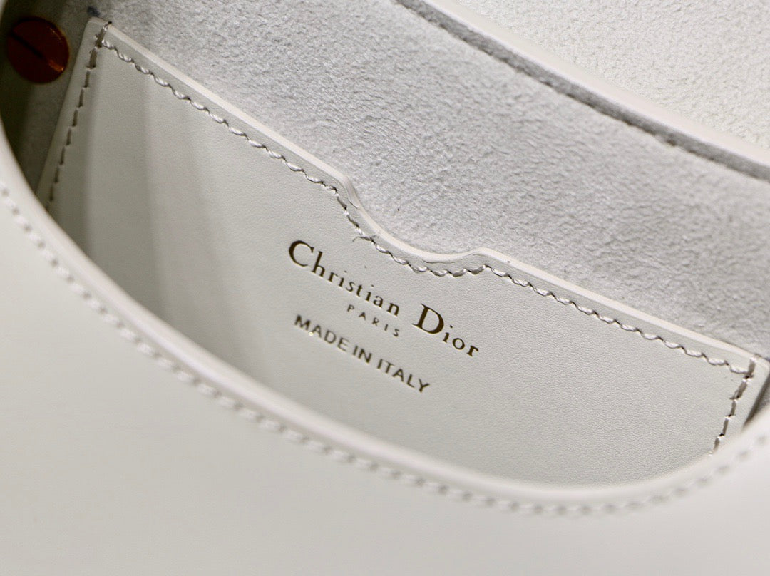 Dior Bobby Small Bag In White Box Calfskin