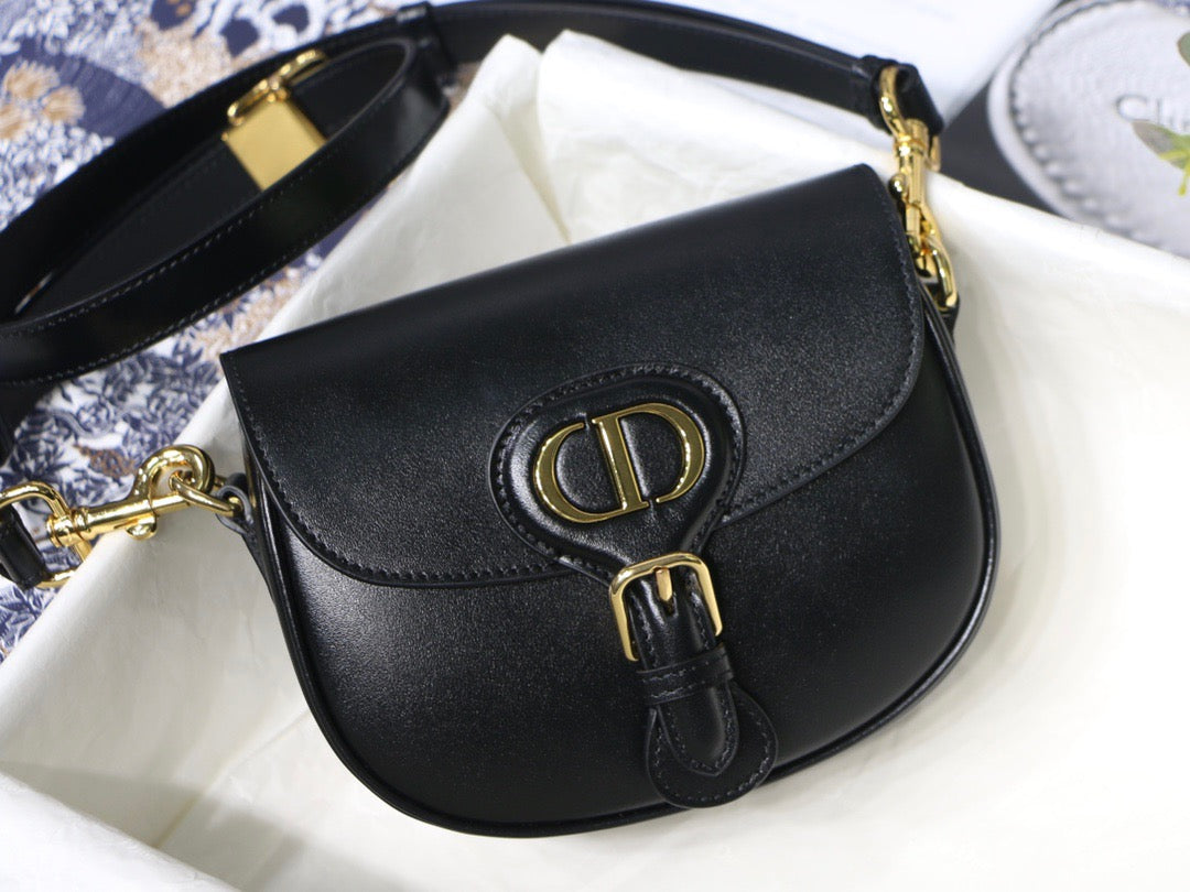 Dior Bobby Small Bag In Black Box Calfskin