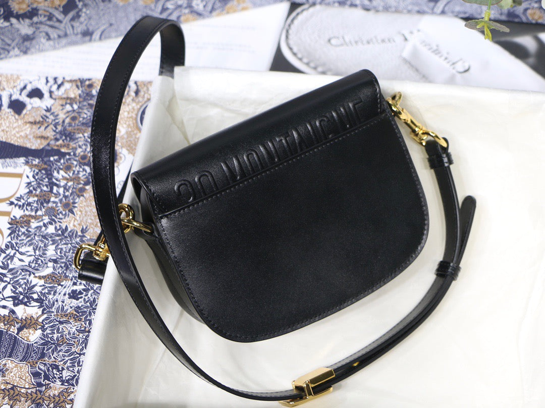 Dior Bobby Small Bag In Black Box Calfskin