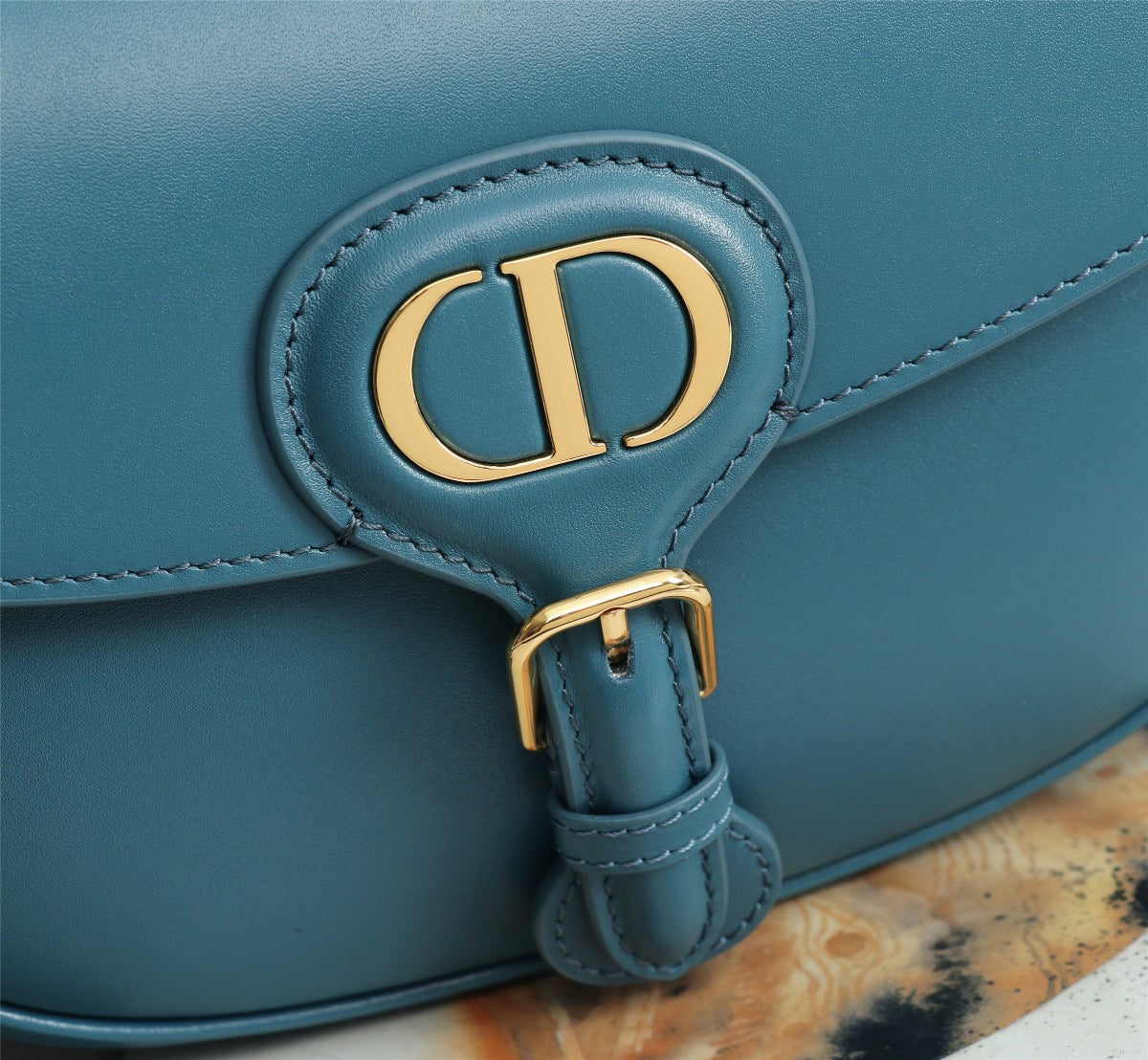 Dior Bobby Small Bag In Navy Blue Box Calfskin