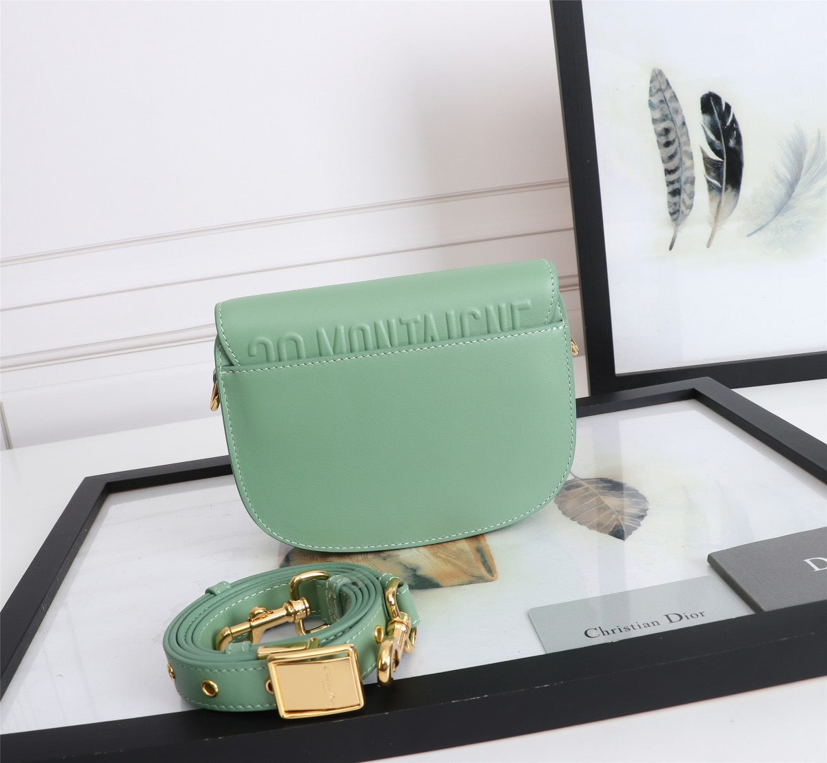 Dior Bobby Small Bag In Avocado Green Box Calfskin