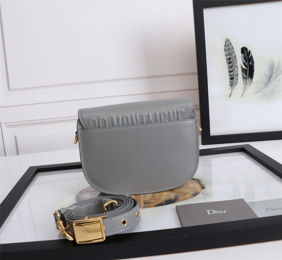 Dior Bobby Micro Bag In Gray Box Calfskin