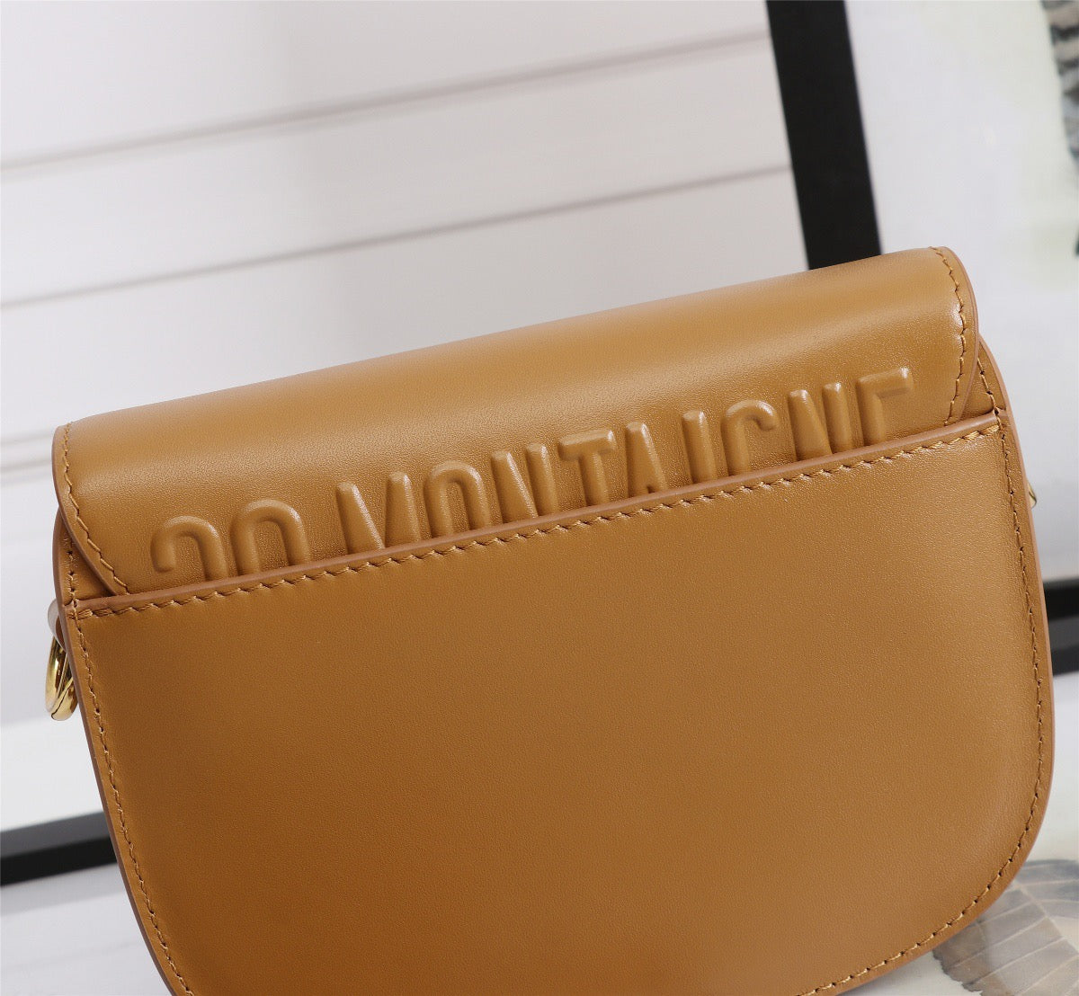 Dior Bobby Micro Bag In Gold Brown Box Calfskin