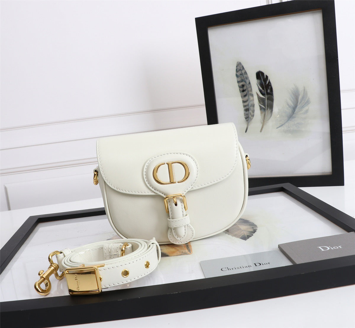 Dior Bobby Micro Bag In White Box Calfskin