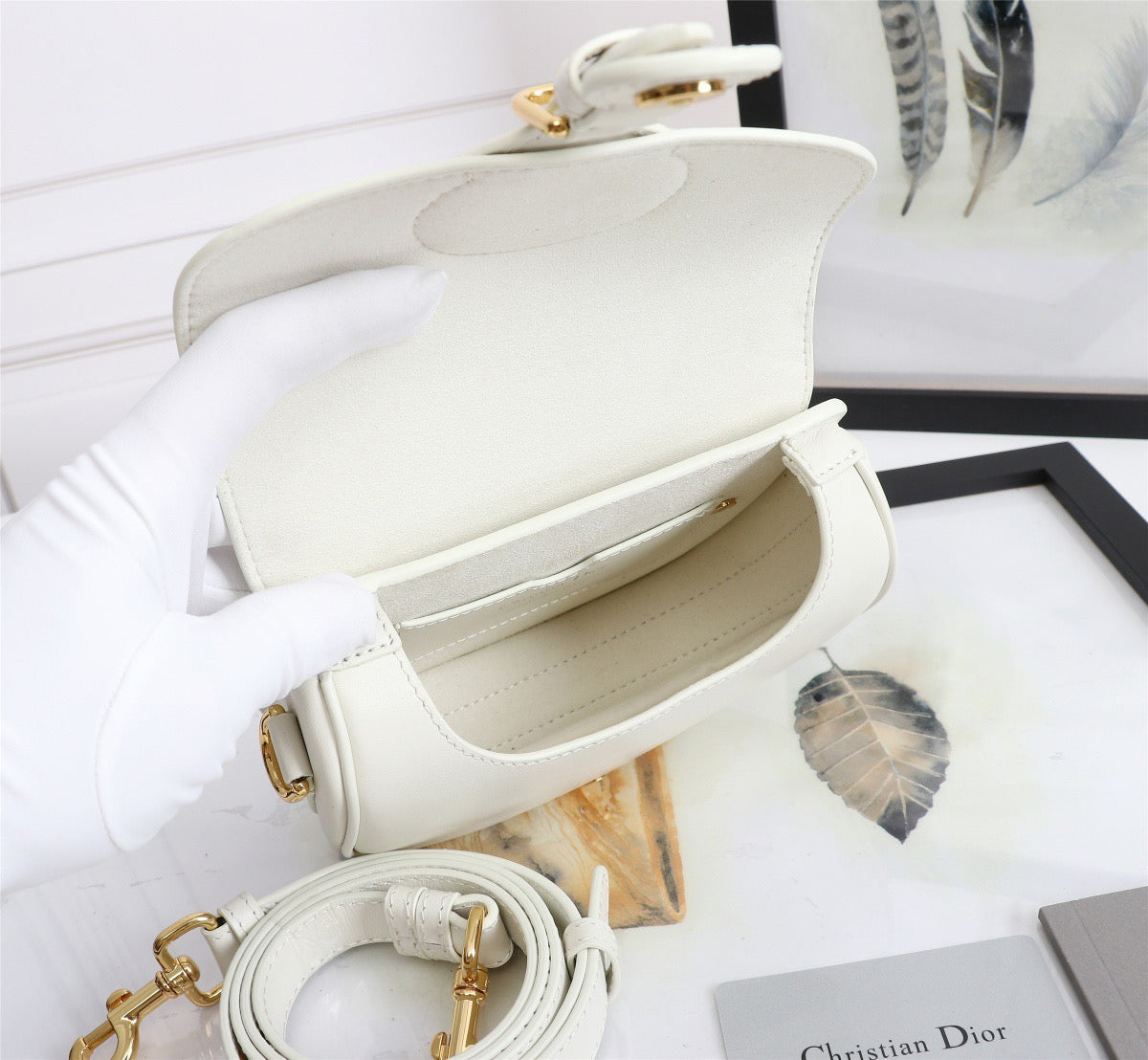 Dior Bobby Micro Bag In White Box Calfskin