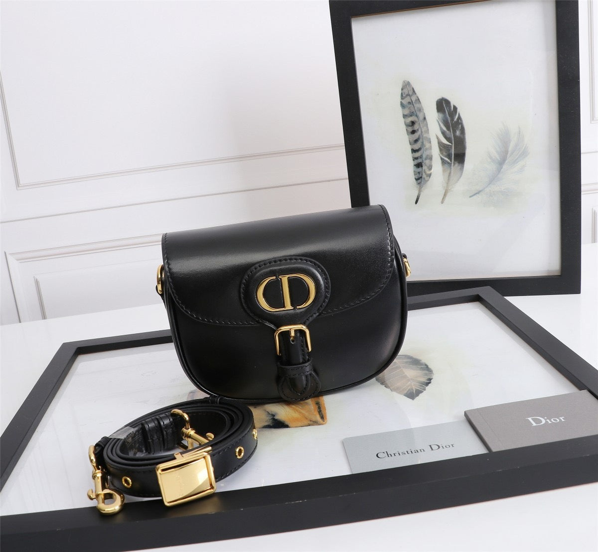 Dior Bobby Micro Bag In Black Box Calfskin