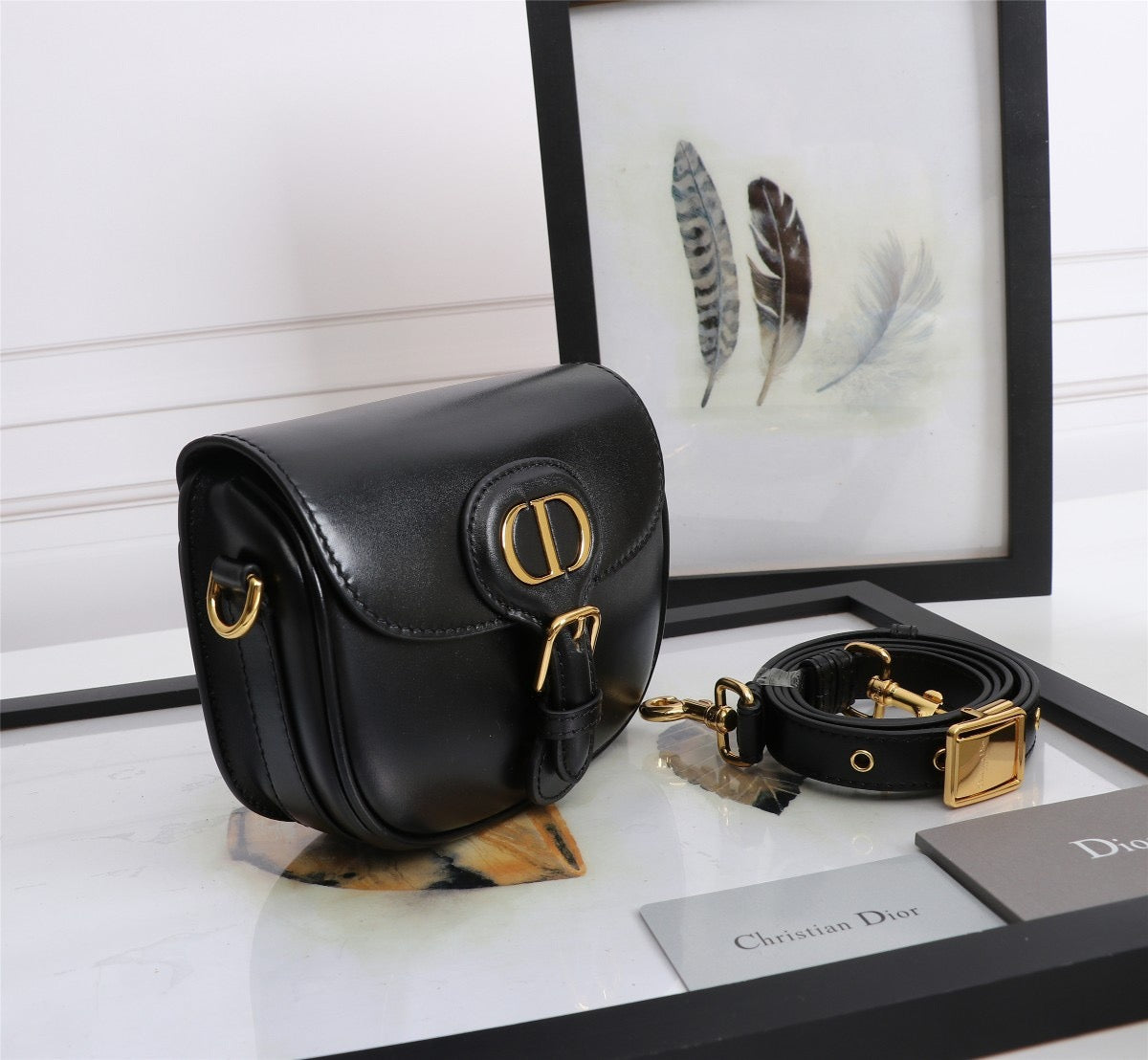 Dior Bobby Micro Bag In Black Box Calfskin