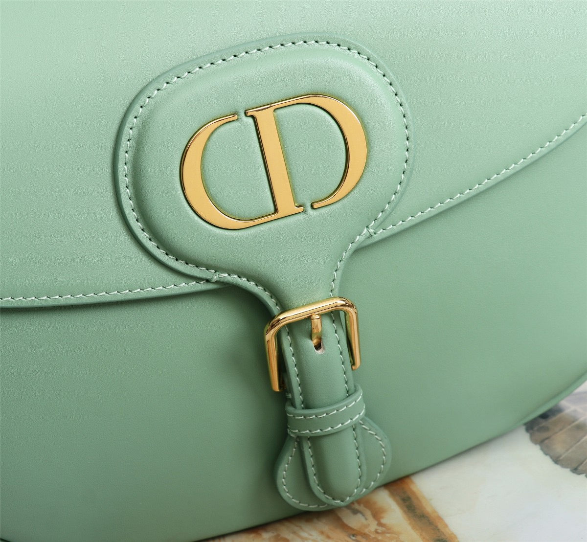 Dior Bobby Large Bag In Vert Criquet Box Calfskin