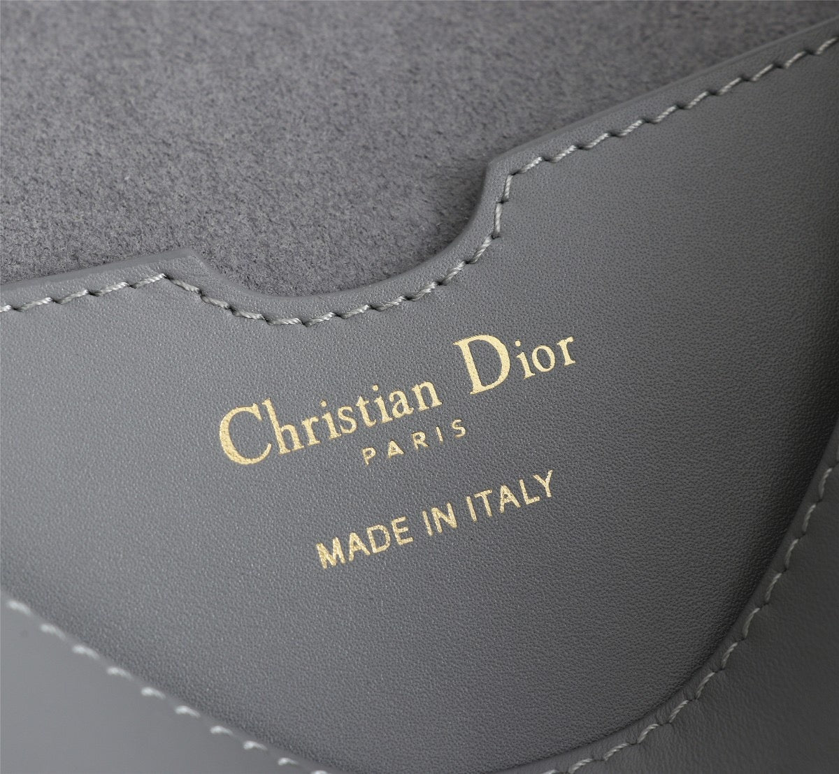 Dior Bobby Large Wide Shoulder Strap Bag In Gray Calfskin