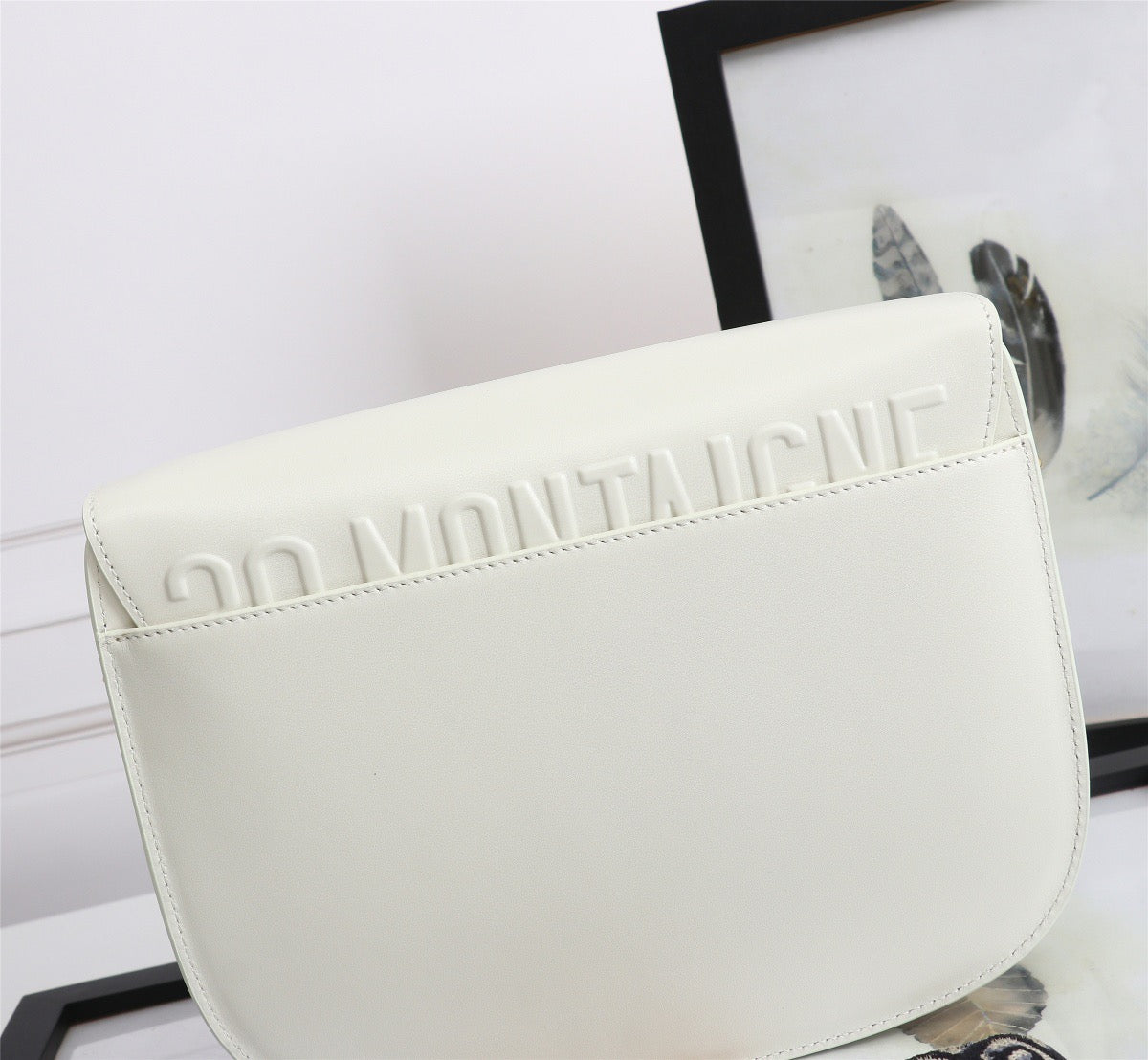 Dior Bobby Large Wide Shoulder Strap  Bag In White Calfskin