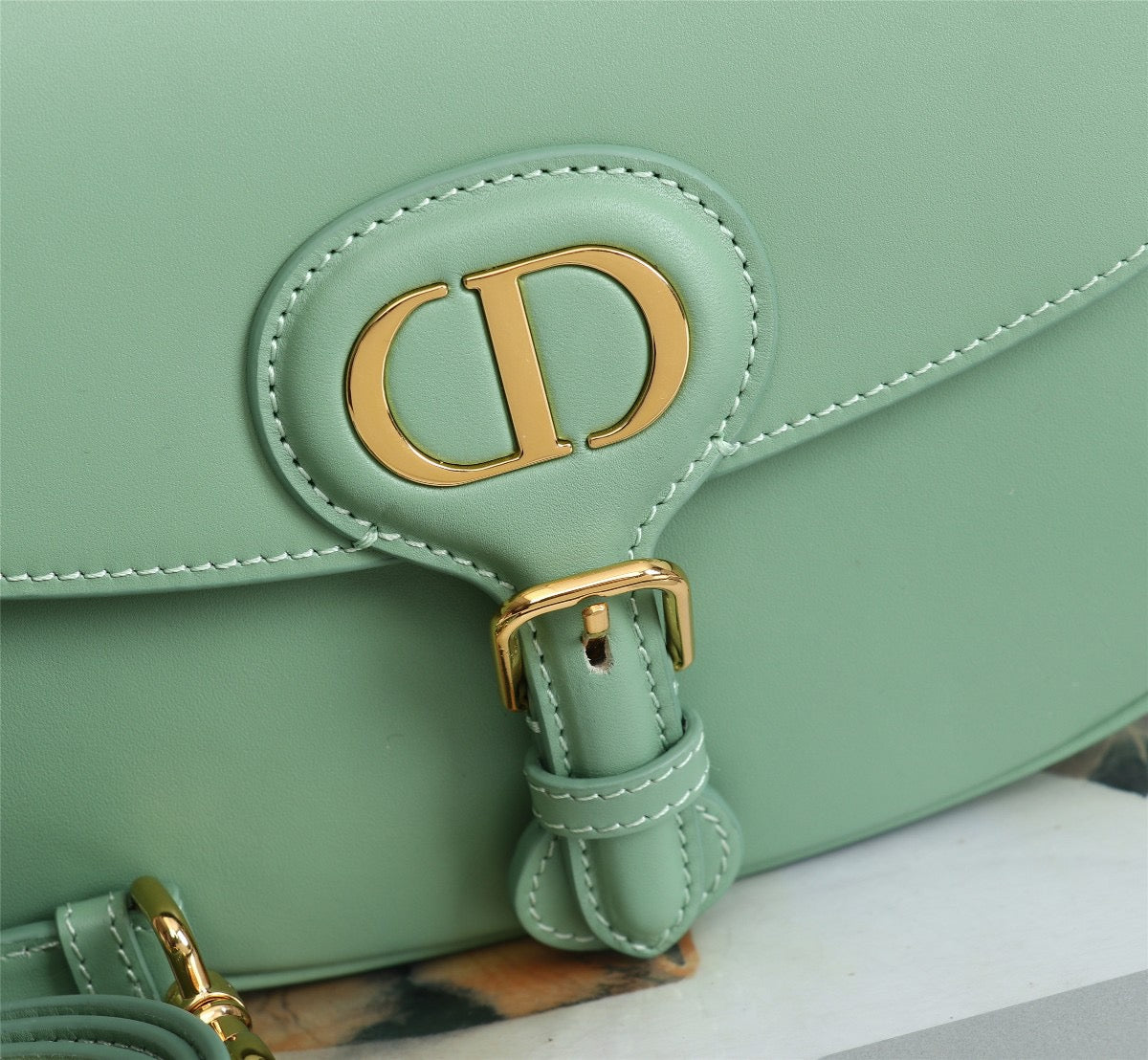 Dior Bobby Small Bag In Vert Criquet Box Calfskin