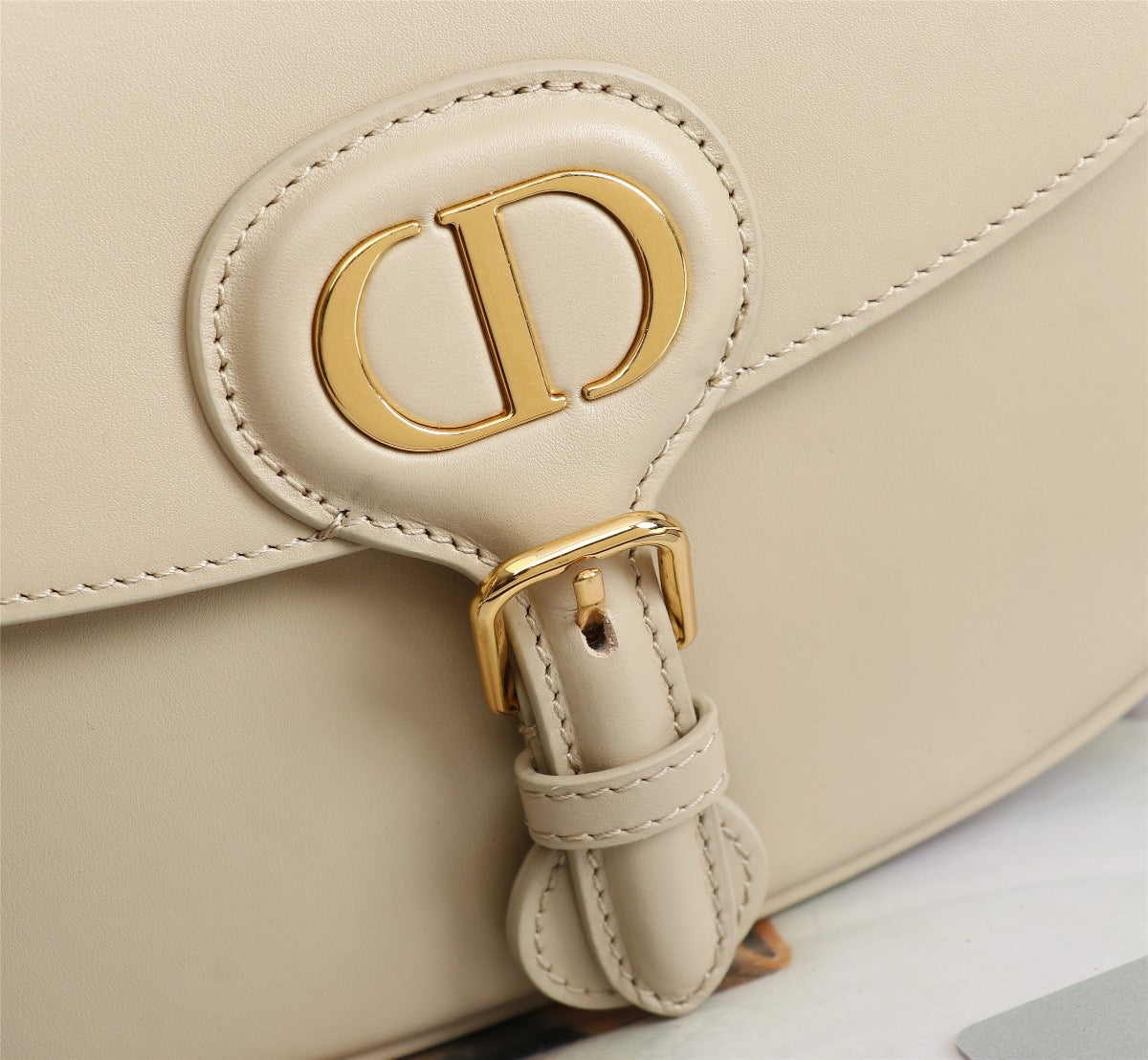 Dior Bobby Medium Bag In Beige Box Calfskin